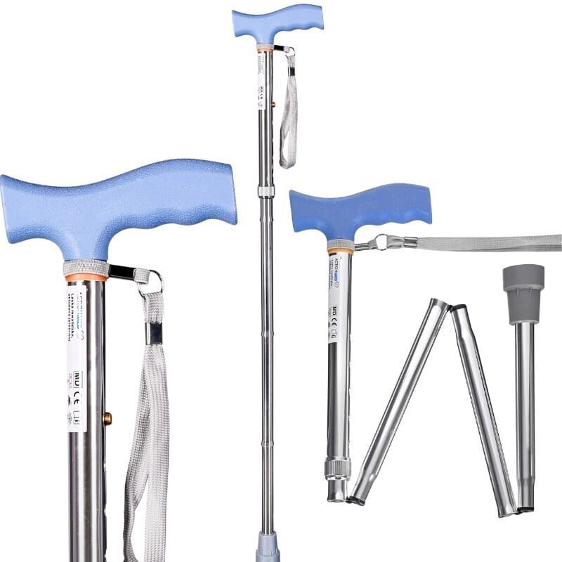 Μπαστούνι Περιπάτου Folding Walking Stick Actionmed Silver 4