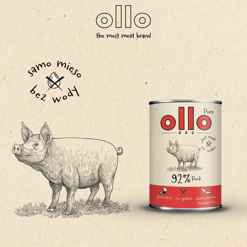 Dog Food Υγρή Τροφή Σκύλων με Χοιρινό χωρίς Σιτηρά 850gr 9