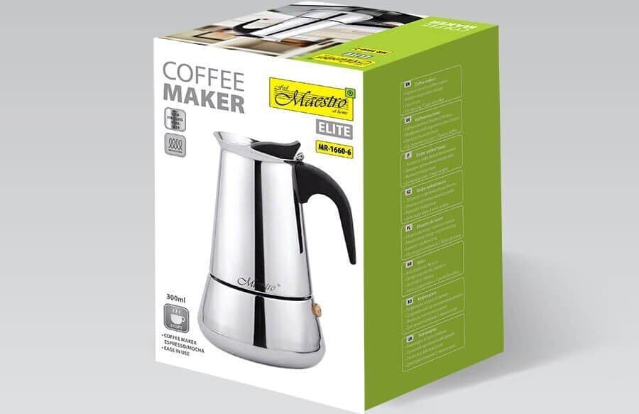 Maestro Μπρίκι Espresso 6cups Inox Μαύρο MR-1660-6 3