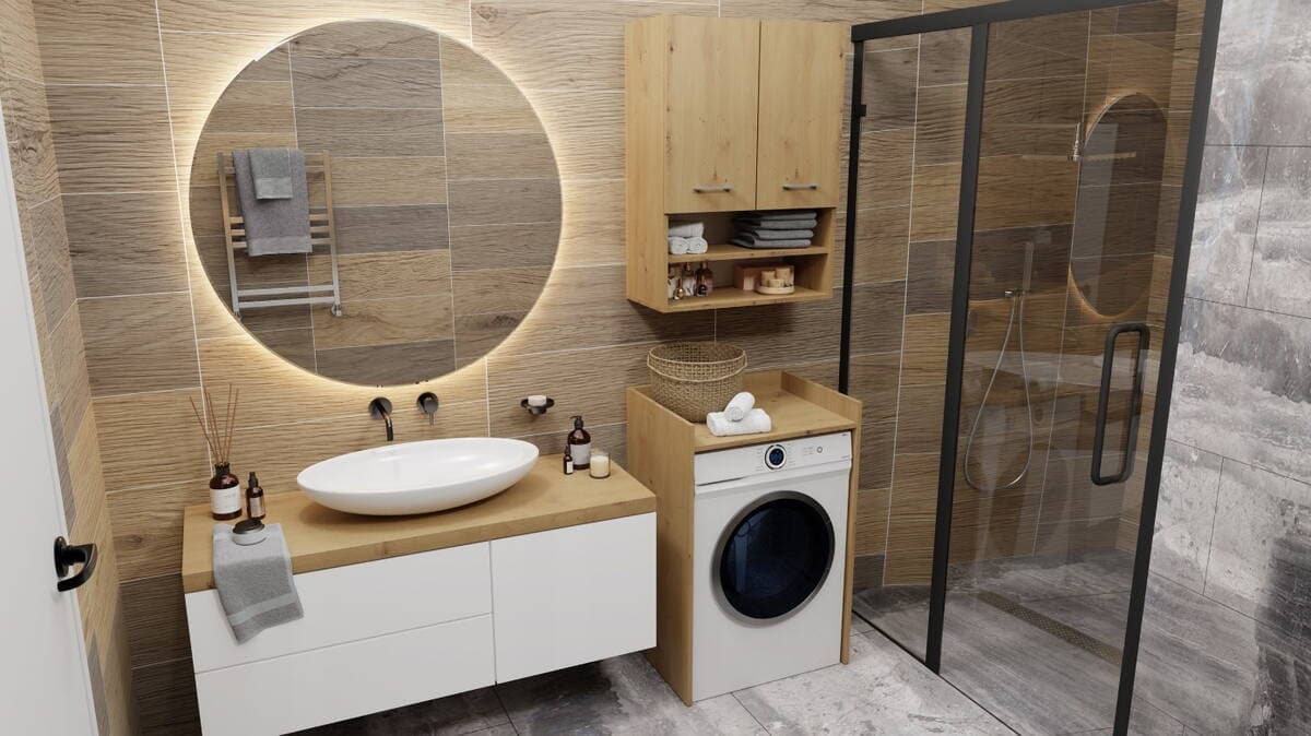 Washing Machine Cabinet Pola Np Artisan 8