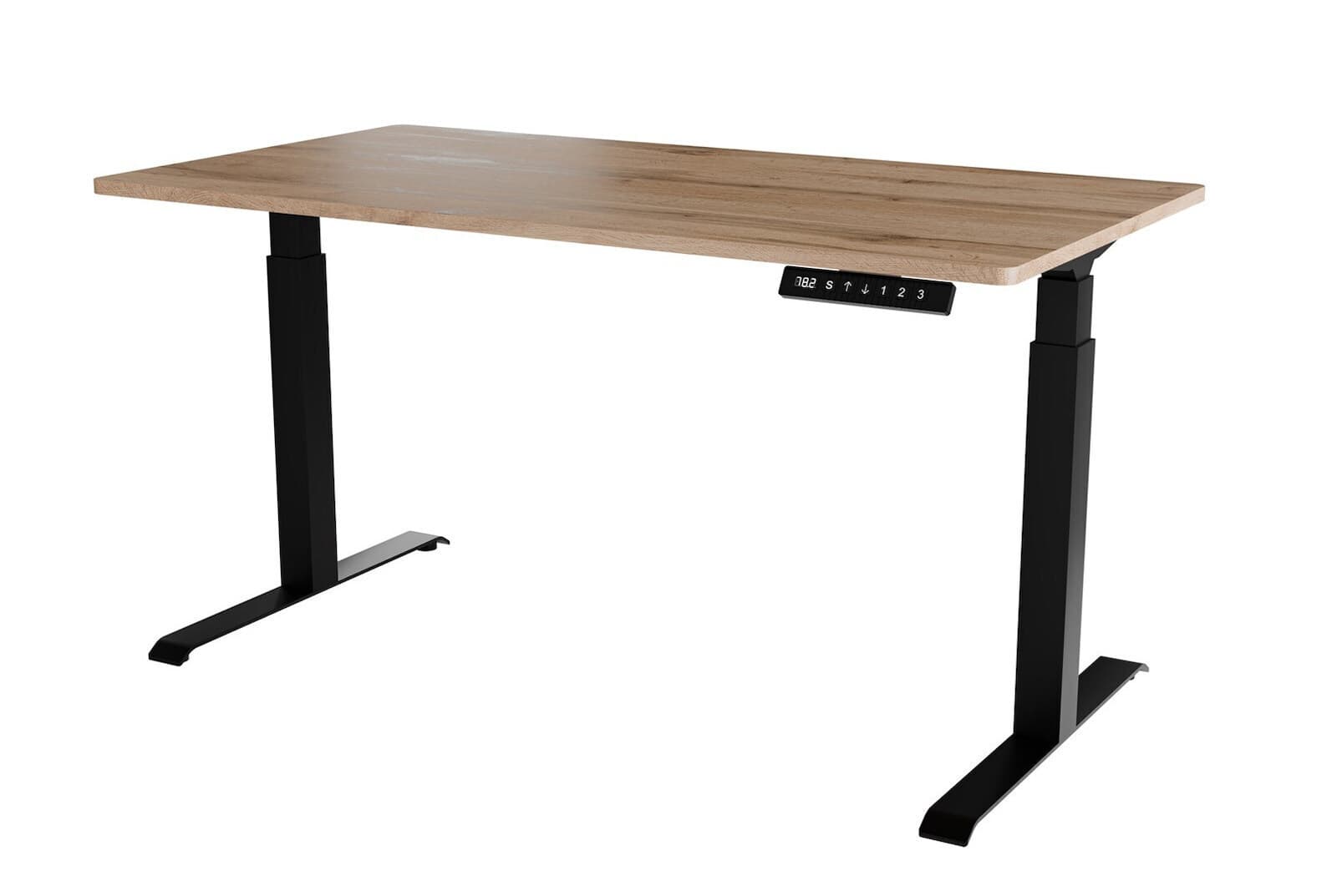 Γραφείο Gaming Meble 104033 Ξύλινο Black/wotan με Μεταλλικά Πόδια & Ρυθμιζόμενο Ύψος 150x80x72εκ.