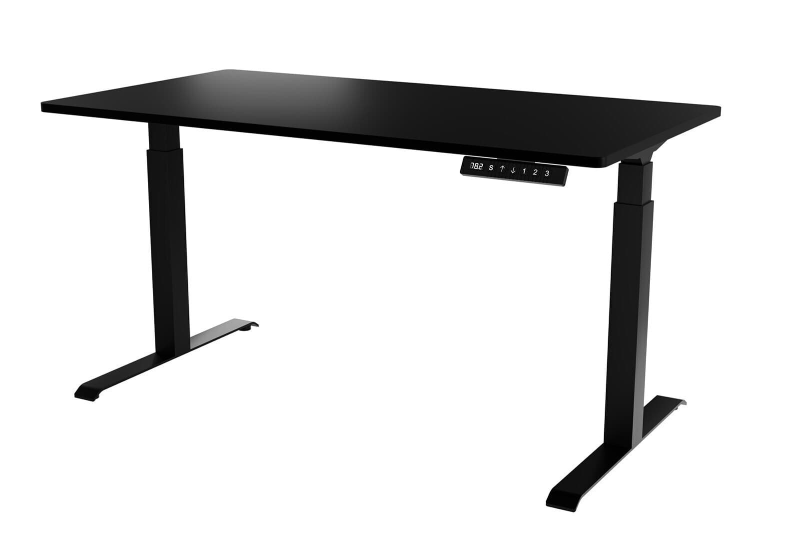 Γραφείο Gaming Moon Long Ξύλινο Balck με Μεταλλικά Πόδια & Ρυθμιζόμενο Ύψος 150x80x72εκ.