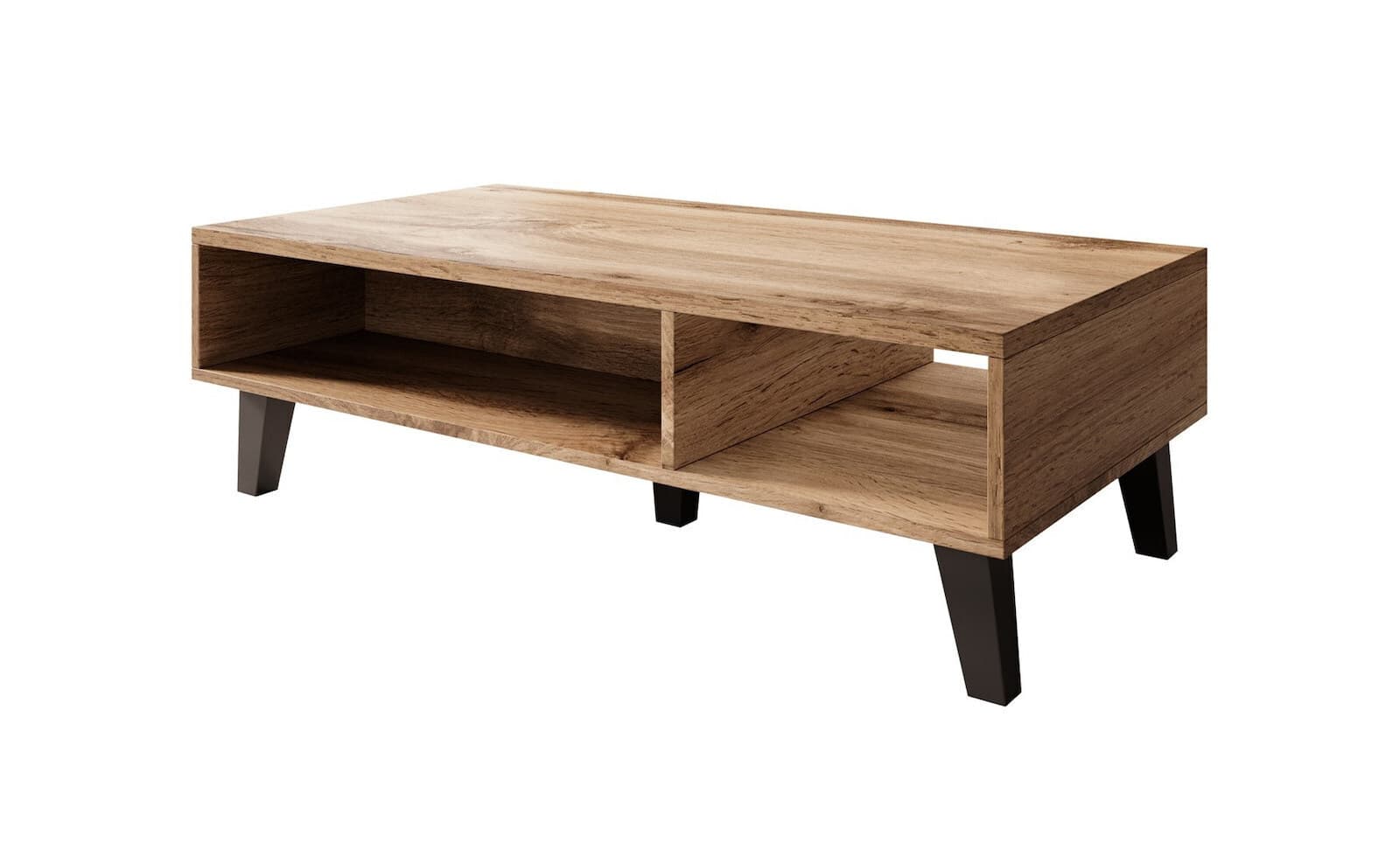 Ορθογώνιο Κεντρικό Τραπεζάκι Nord Ξύλινο Wotan Oak / Anthracite Μ110xΠ60xΥ35εκ. 3