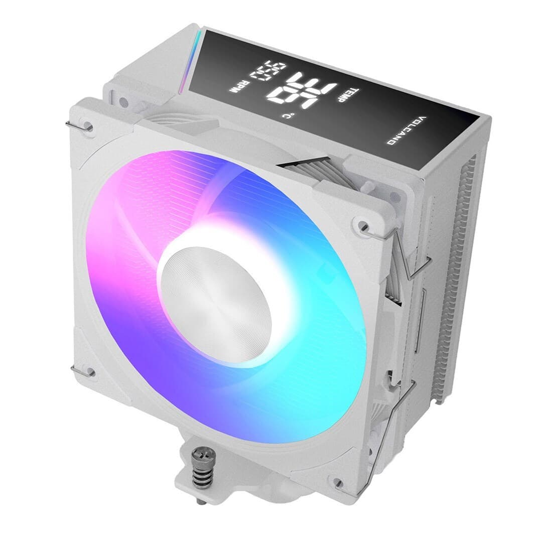 Modecom Volcano 0C T202 LCD Ψύκτρα Επεξεργαστή για Socket AM4/AM5/1200/1700 με ARGB Φωτισμό Λευκή 2
