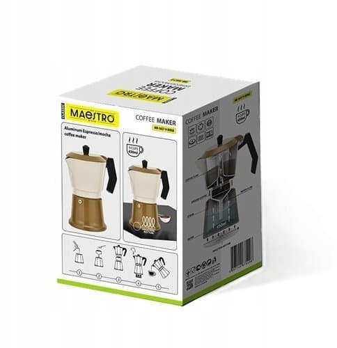 Maestro Μπρίκι Espresso 9cups Ασημί MR-1657-9-BEIGE 3