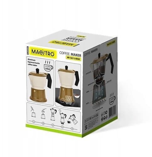 Maestro Μπρίκι Espresso Ασημί MR-1657-3-BEIGE 3