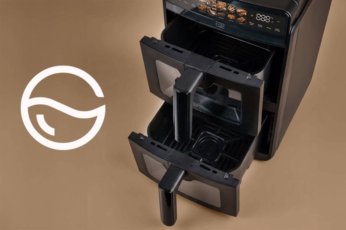 Promis Air Fryer με Διπλό Αποσπώμενο Κάδο 10lt Μαύρο FRP1560 5