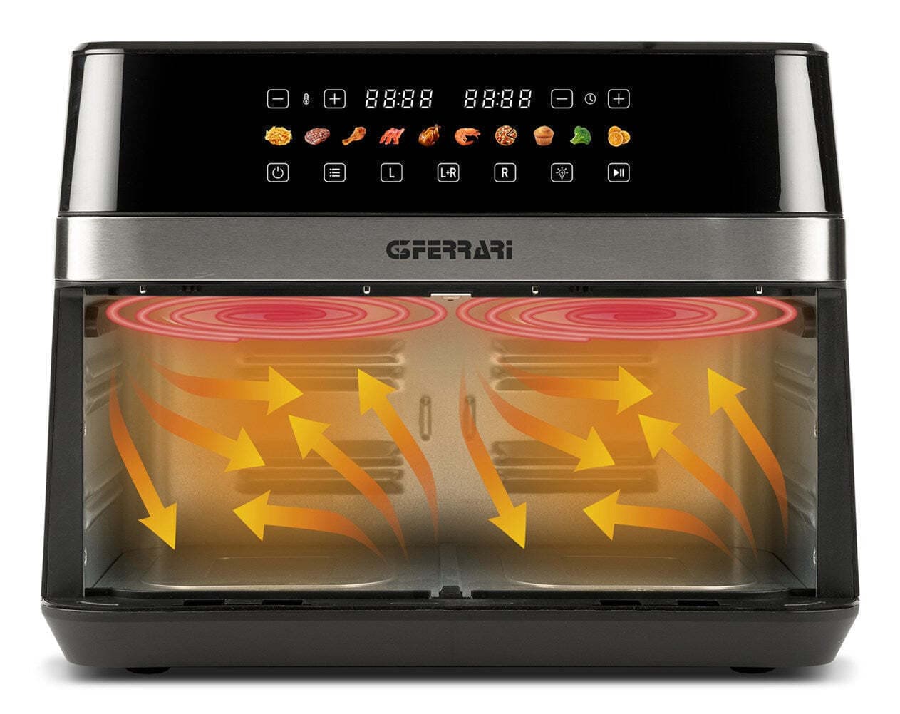 G3Ferrari Friggisano Air Fryer με Διπλό Αποσπώμενο Κάδο 12lt Μαύρο 9