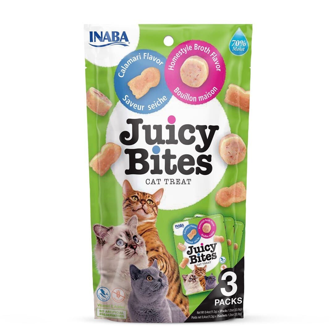 Inaba Churu Cat Juicy Bites Λιχουδιές με Σπιτικό Ζωμό & Καλαμάρι για Ενήλικες Γάτες 33.9gr IN705 3