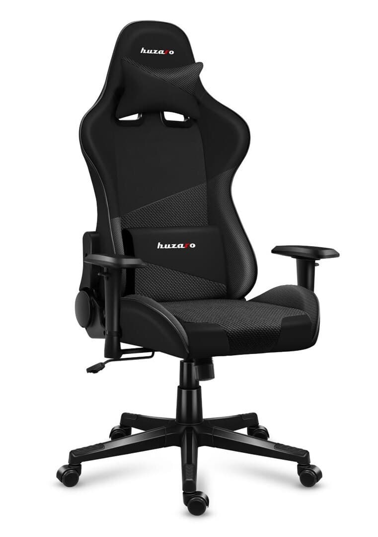 Huzaro Force 6.2 Καρέκλα Gaming Δερματίνης με Ρυθμιζόμενα Μπράτσα Μαύρη
