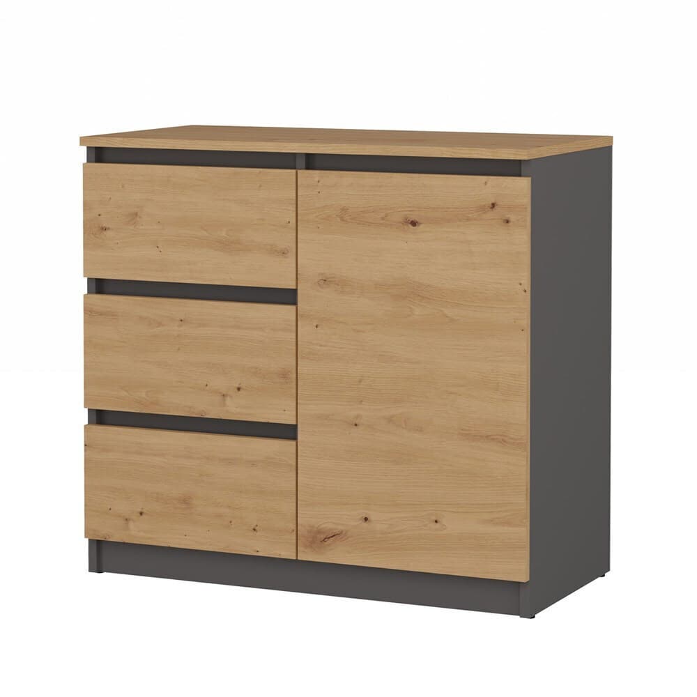 Malwa 1d3s/ba Anthracite Artisan Chest Drawers