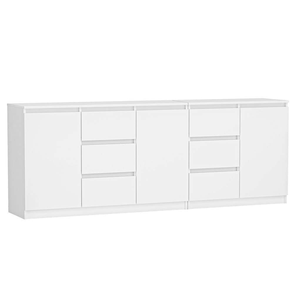 Μπουφές με Συρτάρια Λευκός 200x40x75cm