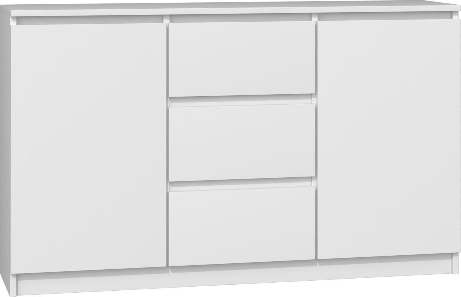Μπουφές 2D3S Ξύλινος με Συρτάρια Λευκός 120x40x97cm