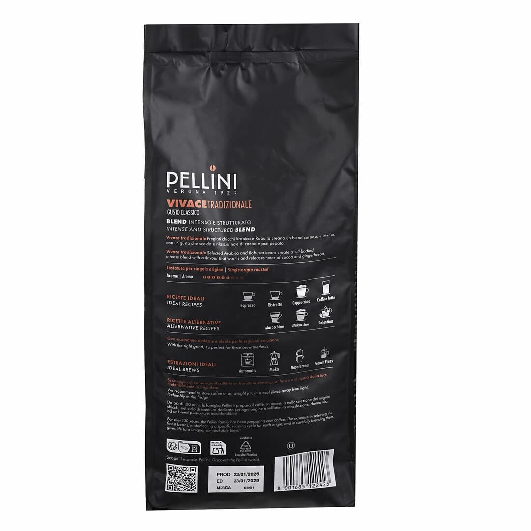 Pellini Καφές Espresso Bar Vivace σε Κόκκους 1kg