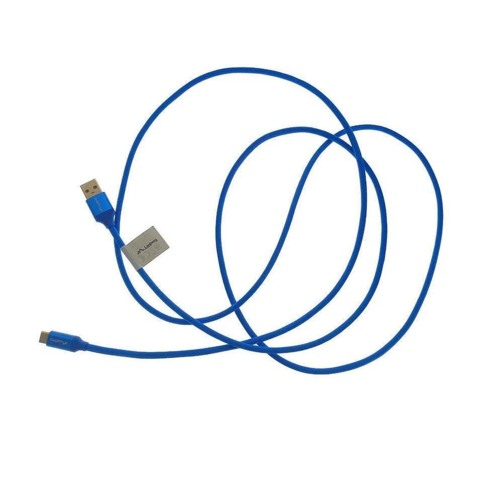 Lanberg Premium QC Braided USB 3.0 Cable USB-C male - USB-A Μπλε 1.8m CA-USBO-22CU-0018-BL 5