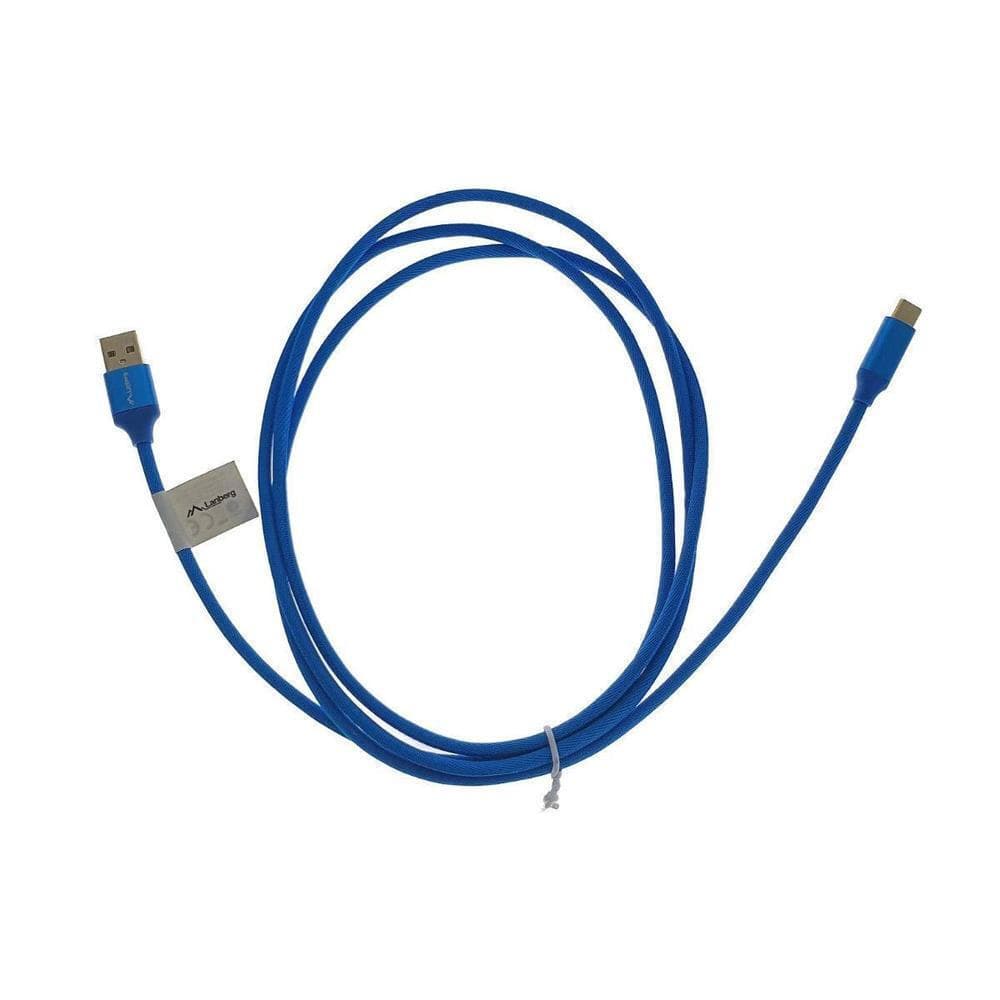 Lanberg Premium QC Braided USB 3.0 Cable USB-C male - USB-A Μπλε 1.8m CA-USBO-22CU-0018-BL 3