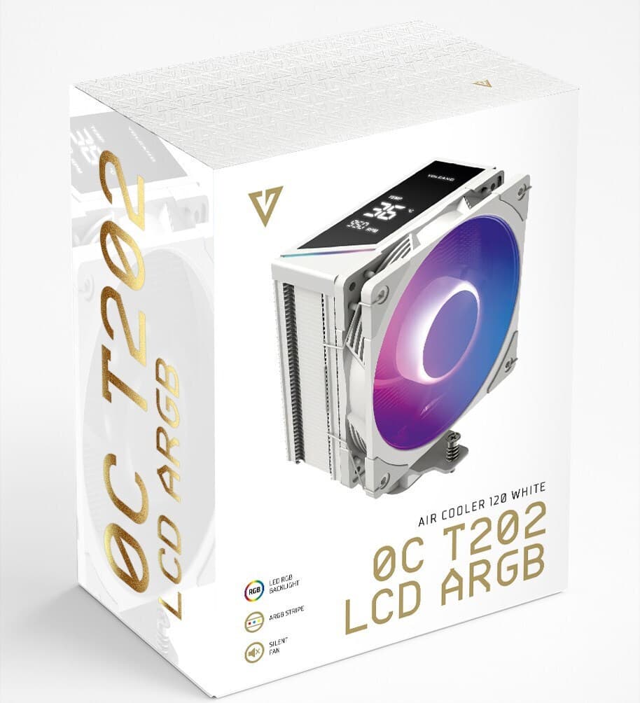 Modecom Volcano 0C T202 LCD Ψύκτρα Επεξεργαστή για Socket AM4/AM5/1200/1700 με ARGB Φωτισμό Λευκή 4