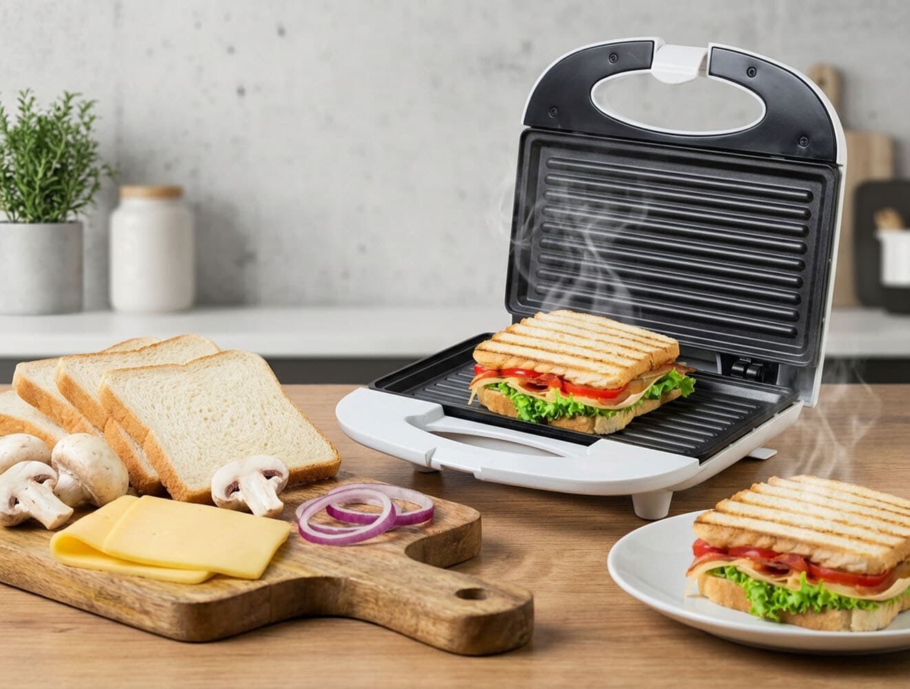 Esperanza Τοστιέρα για 2 Τοστ 700W Λευκή TKT004W 7