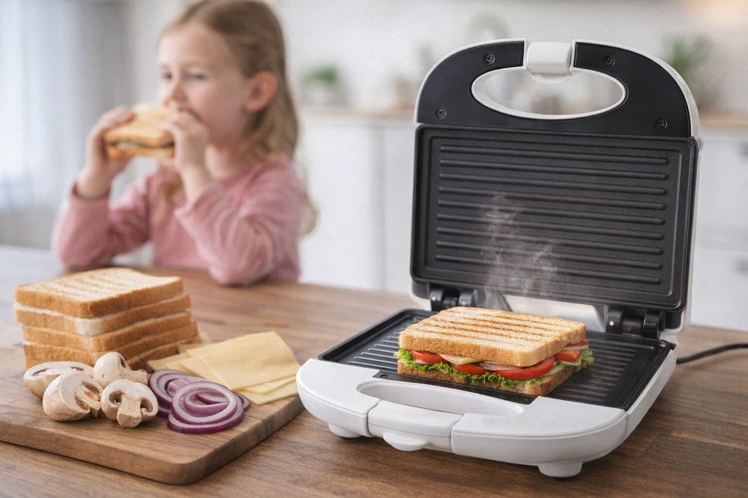 Esperanza Τοστιέρα για 2 Τοστ 700W Λευκή TKT004W 10