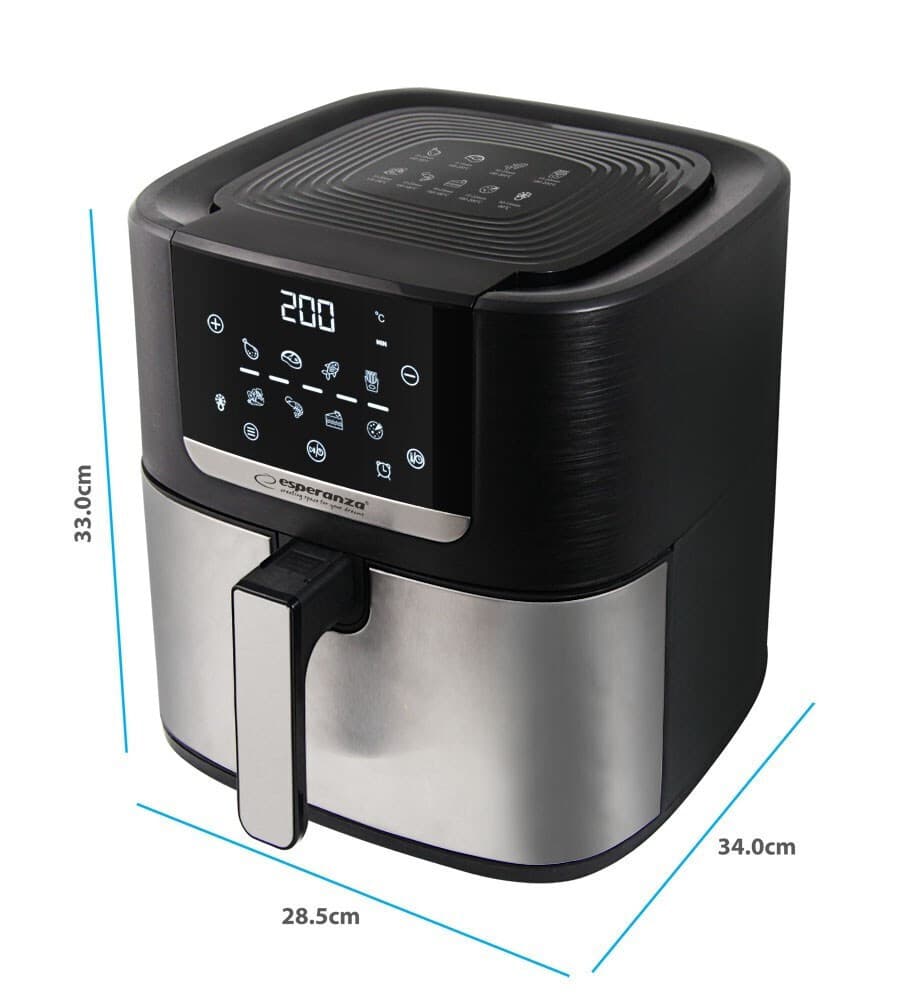 Esperanza Eka004 Air Fryer 8lt Μαύρο 9