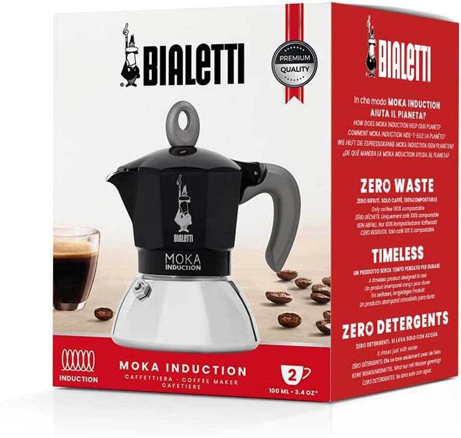 Bialetti Moka Induction Μπρίκι Espresso 2cups Μαύρο 0006932/NP 9