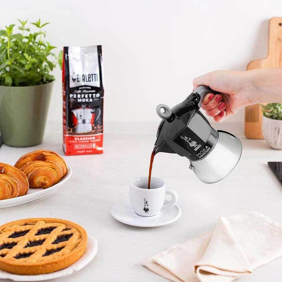 Bialetti Moka Induction Μπρίκι Espresso 2cups Μαύρο 0006932/NP 12