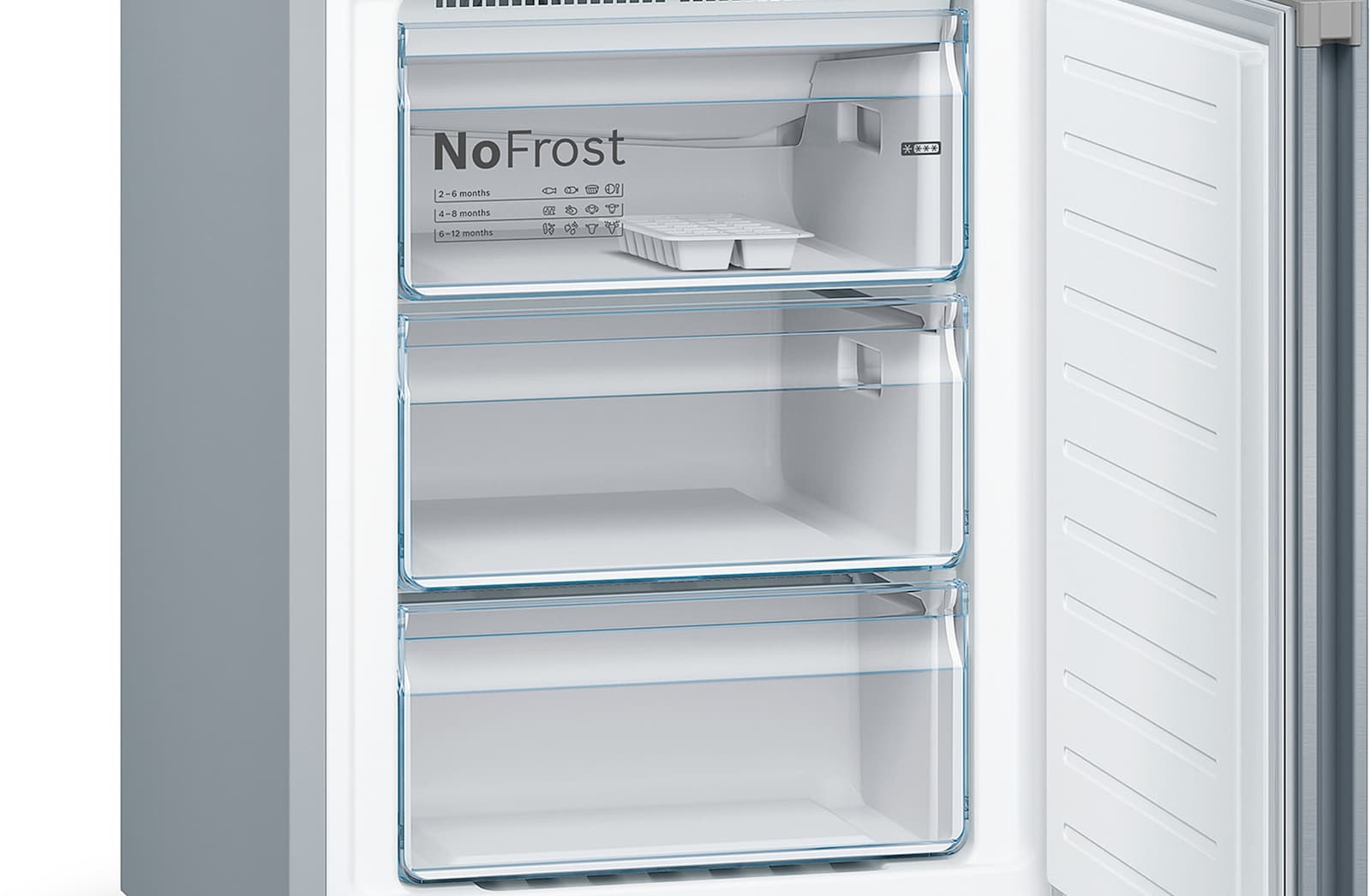 Bosch Ψυγειοκαταψύκτης 368lt Total NoFrost Υ203xΠ60xΒ66εκ. Γκρι KGN39VIEB 6