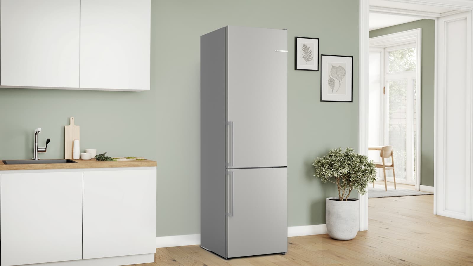 Bosch Ψυγειοκαταψύκτης 363lt Total NoFrost Υ203xΠ60xΒ66.5εκ. Inox KGN39VIBT 9
