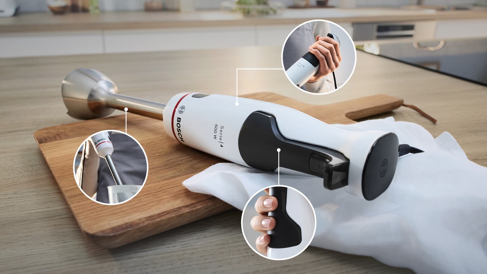 Bosch Serie 4 Ραβδομπλέντερ με Ανοξείδωτη Ράβδο 600W Μαύρο 9