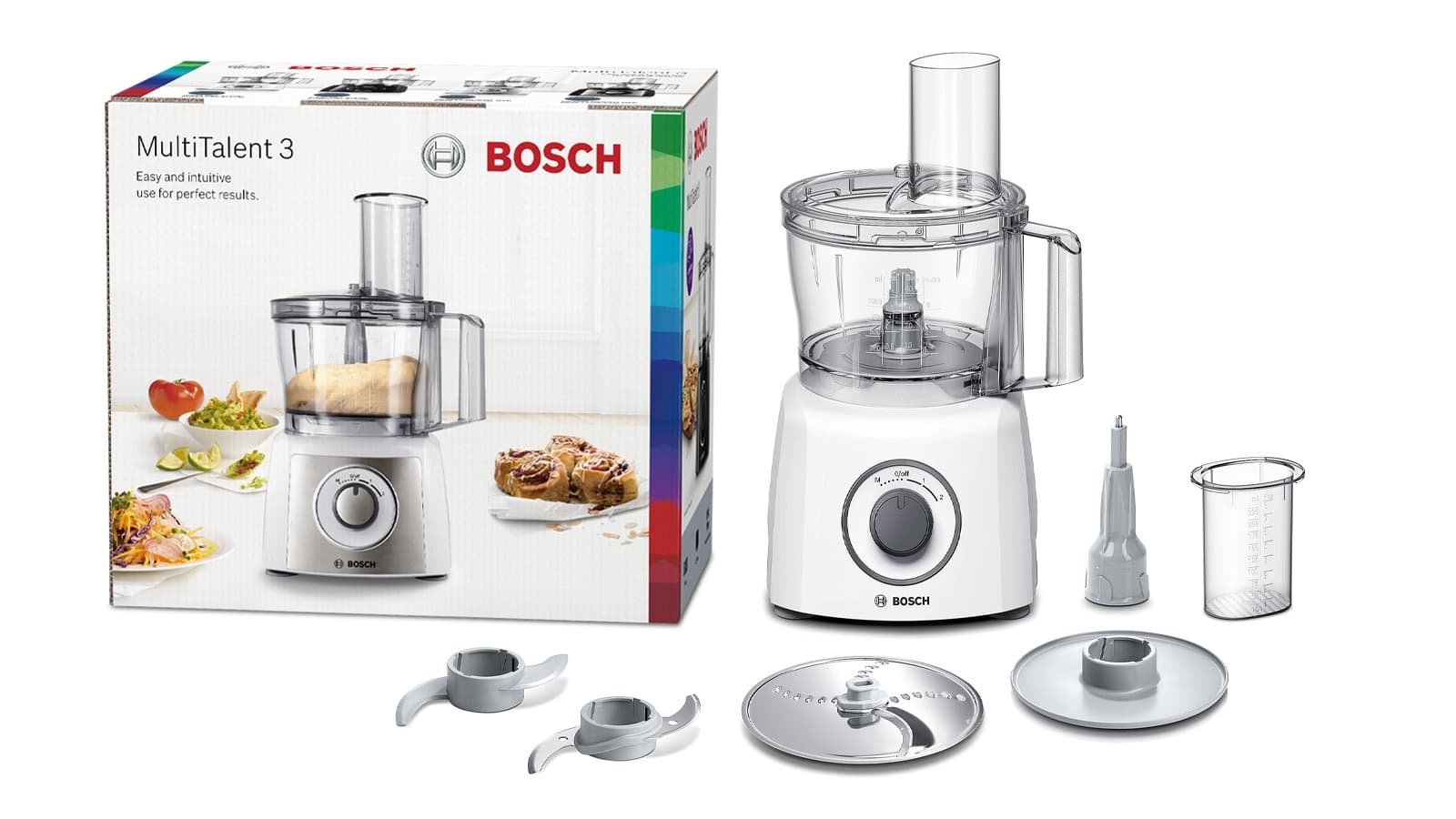 Bosch MultiTalent 3 MCM3100W Πολυμίξερ 800W με Κάδο 2.3lt Λευκό 4