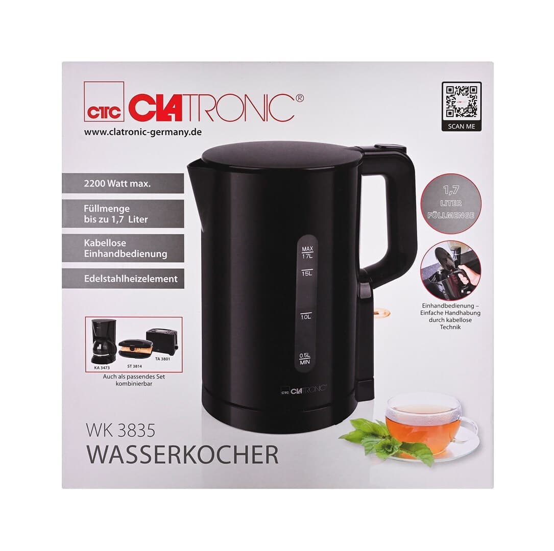Clatronic Βραστήρας 1.7lt 2200W Μαύρος 5