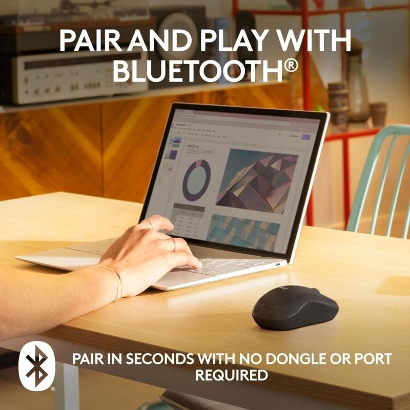 Logitech M240 Silent Ασύρματο Bluetooth Ποντίκι Graphite 8