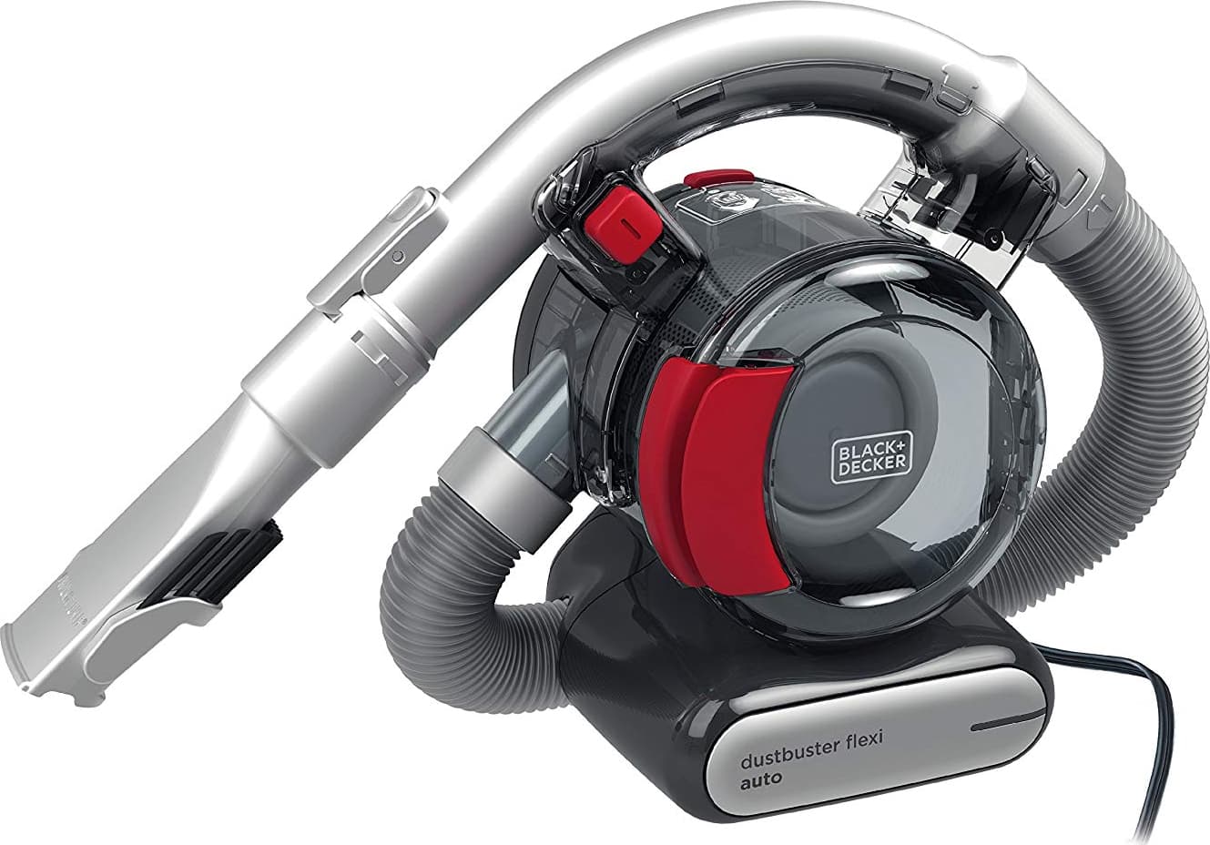 Black & Decker Dustbuster Flexi Auto Σκουπάκι Αυτοκινήτου με Καλώδιο Αναπτήρα 12V 12.5W Γκρι PD1200AV