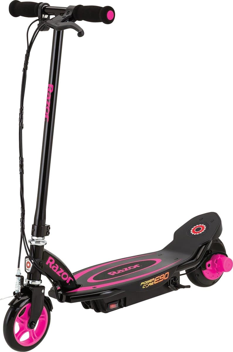 Razor Power Core E90 13173861 Pink Ηλεκτρικό Παιδικό Πατίνι με 16km/h Max Ταχύτητα και 21km Αυτονομία σε Ροζ Χρώμα