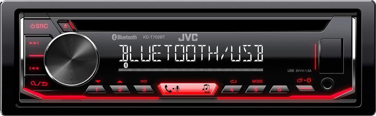 JVC KD-T702BT Ραδιόφωνο Αυτοκινήτου 1 DIN (Bluetooth/USB) KDT702BT 1