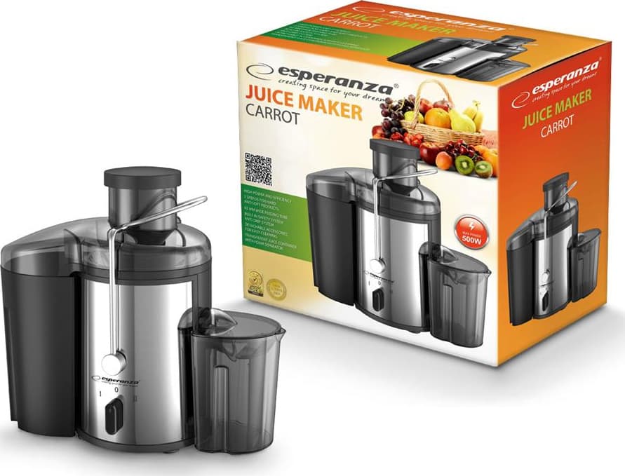 Esperanza Carrot EKJ002 Αποχυμωτής 500W Inox Ασημί 4