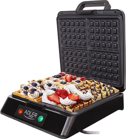 Adler AD3036 Βαφλιέρα για Τετράγωνες Βάφλες 4 Θέσεων 1500W 6