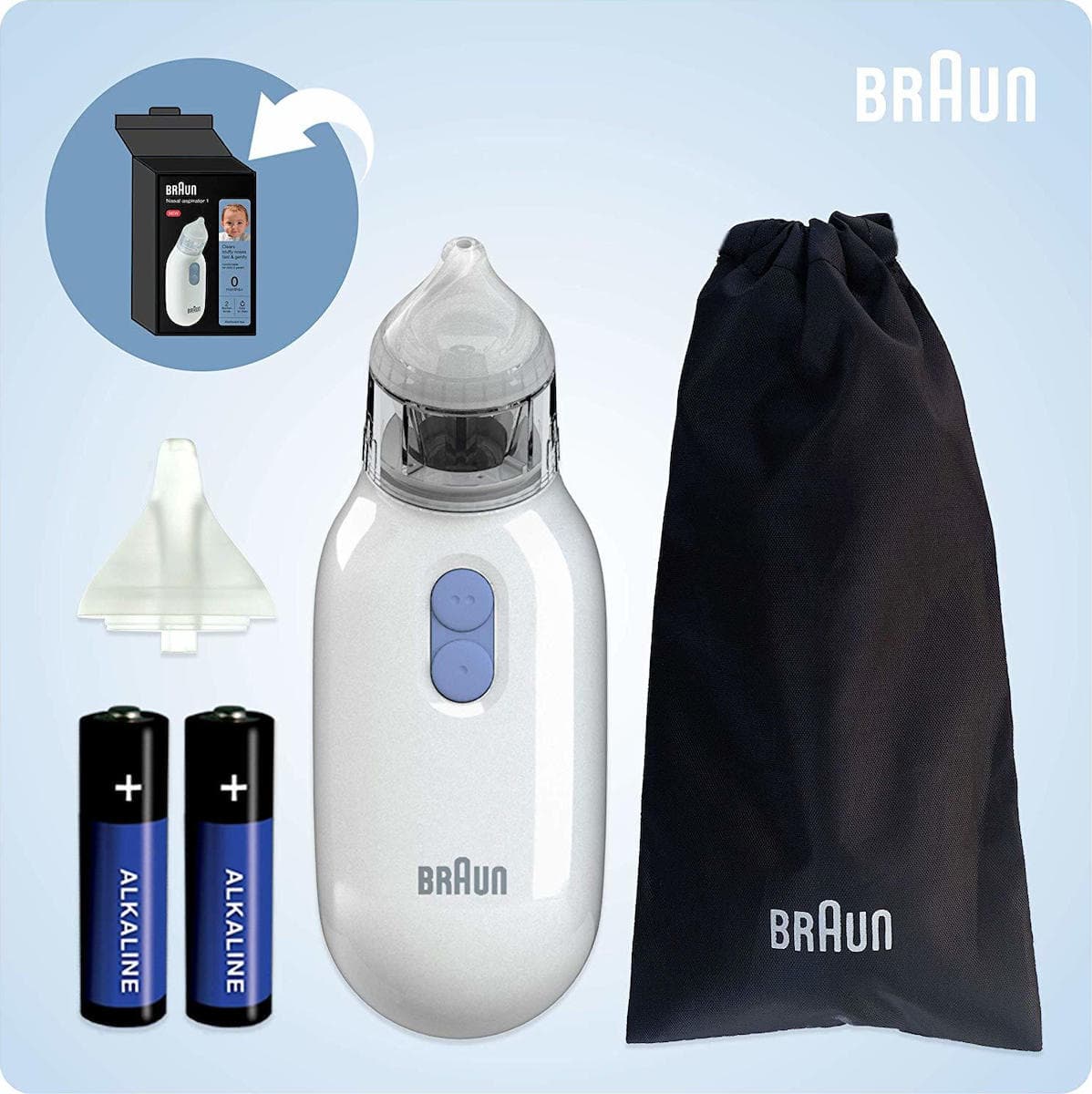 Braun Nasal Aspirator BNA 100 Ηλεκτρικός Ρινικός Αποφρακτήρας για Βρέφη 3