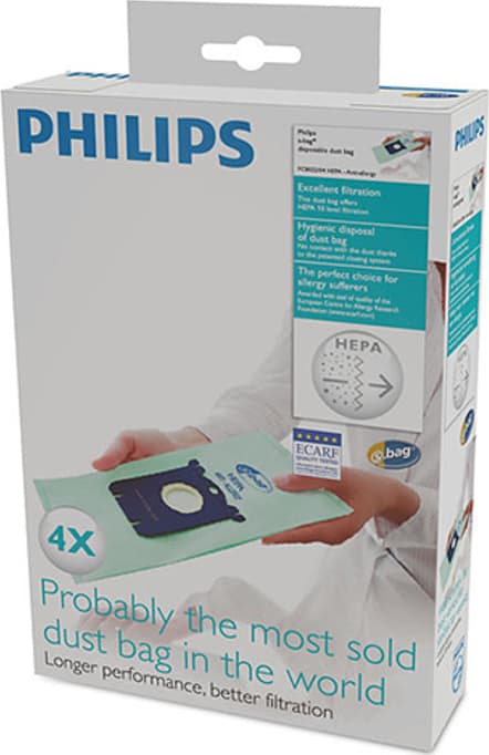 Philips FC8022/04 Σακούλες Σκούπας 4τμχ Συμβατή με Σκούπα Philips 3