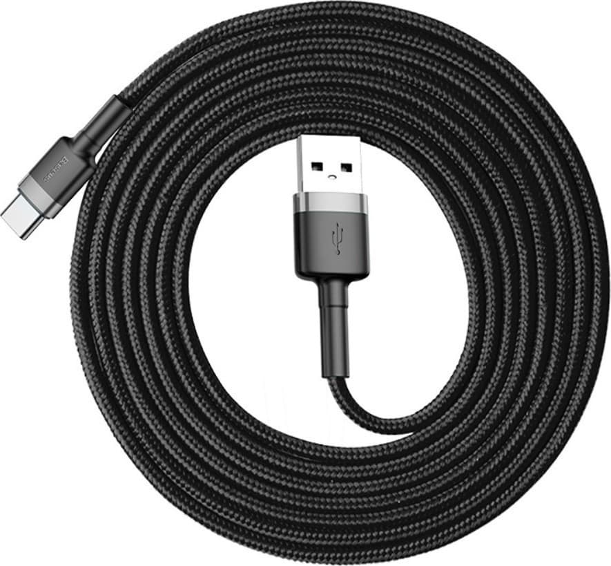 Baseus Cafule Braided USB 2.0 Cable USB-C male - USB-A Μαύρο 2m CATKLF-CG1 5