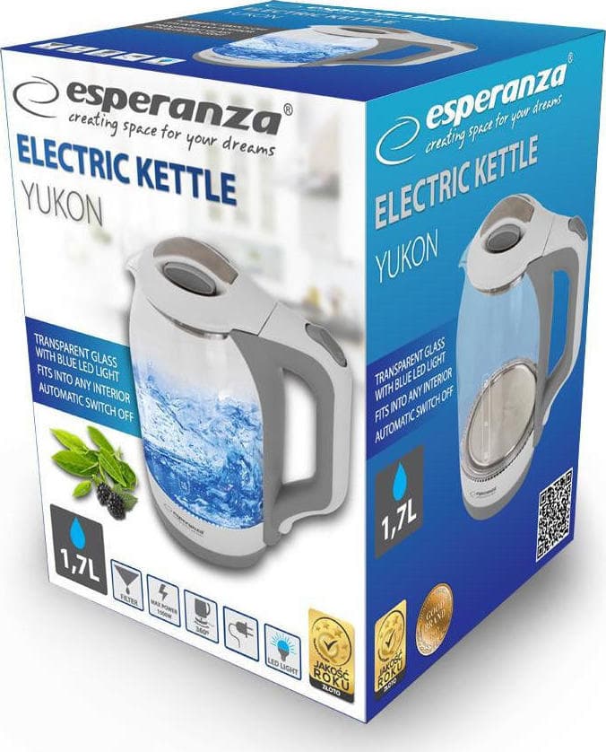 Esperanza Βραστήρας 1.7lt 1500W Λευκός EKK025W 2