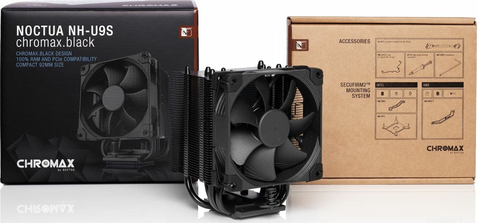 Noctua NH-U9S chromax.black Ψύκτρα Επεξεργαστή για Socket AM4/AM5/1200/115x 4