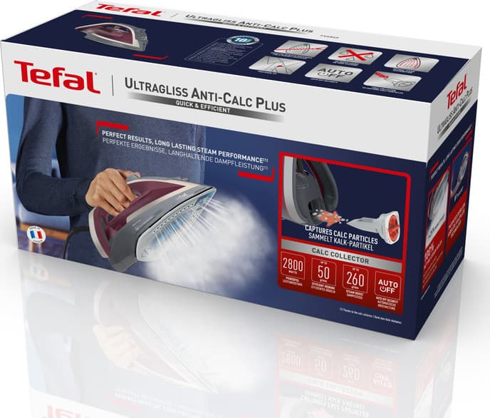 Tefal Ultragliss Anti Calc Plus FV6840 Σίδερο Ατμού 2800W με Συνεχόμενη Παροχή Ατμού 50gr/min 8
