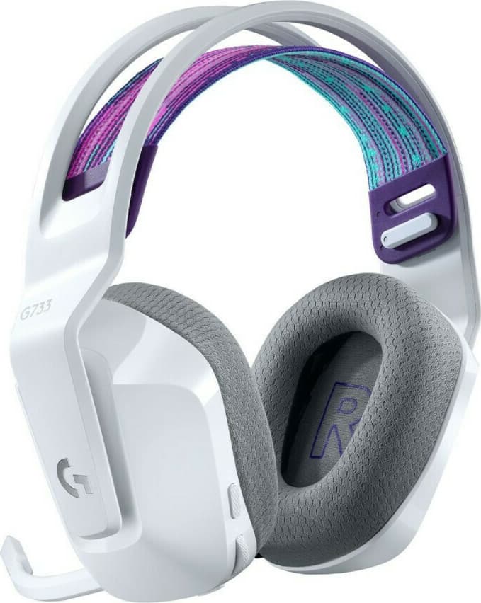 Logitech G733 Ασύρματο Over Ear Gaming Headset με σύνδεση USB Λευκό