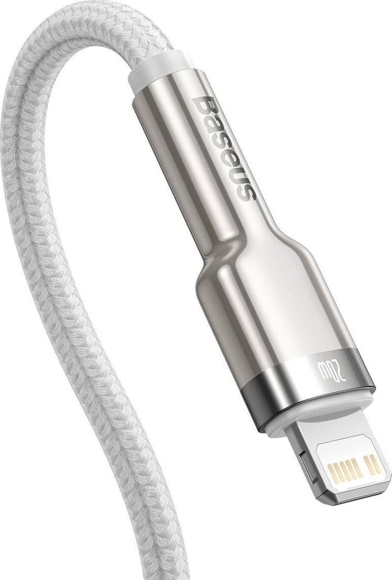Baseus Cafule Braided USB-C to Lightning Cable 20W Λευκό 1m (CATLJK-A02) 3