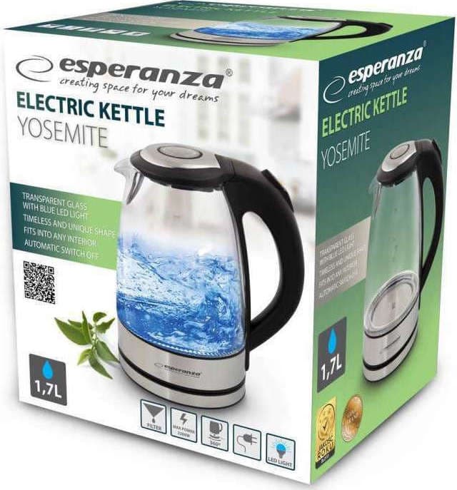 Esperanza Βραστήρας 1.7lt 2200W Ασημί EKK012 3