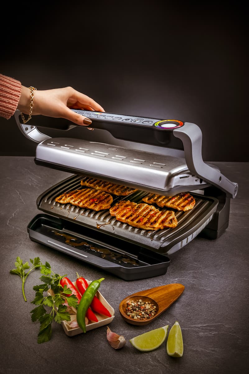 Tefal OptiGrill + XL Τοστιέρα Γκριλιέρα με Αποσπώμενες Πλάκες 2000W Inox 2