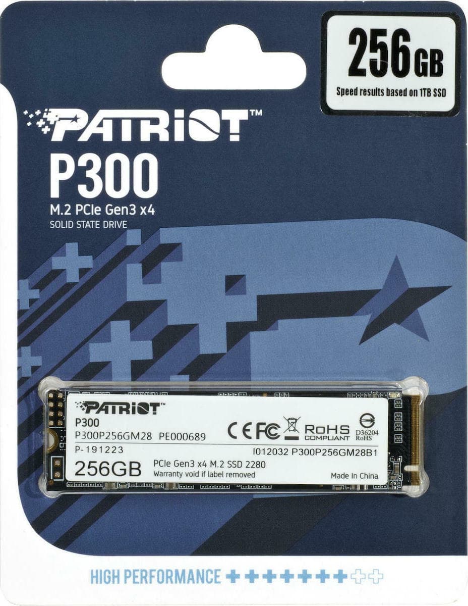 Patriot P300 SSD 256GB τύπου M.2 με σύνδεση PCI Express 3.0 P300P256GM28 4