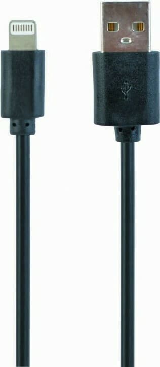 Cablexpert Regular USB to Lightning Cable Μαύρο 1m (CC-USB2-AMLM-1M)