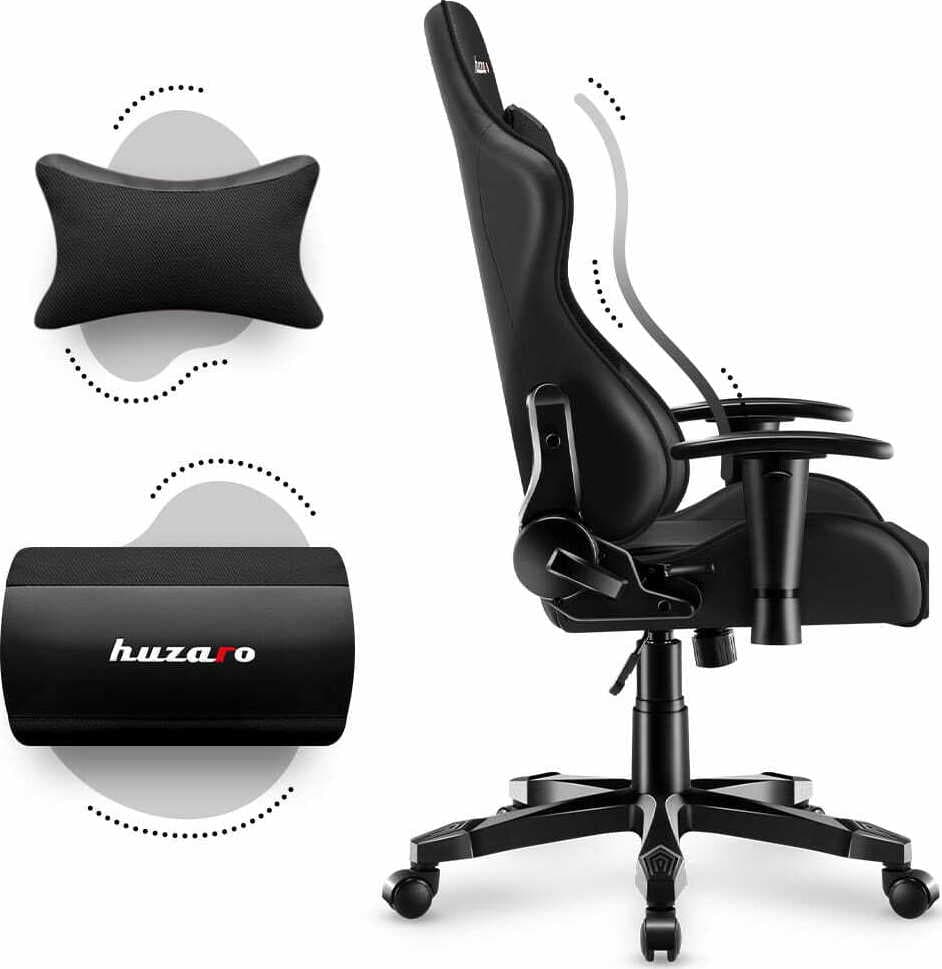 Huzaro Ranger 6.0 Child Καρέκλα Gaming Δερματίνης με Ρυθμιζόμενα Μπράτσα Μαύρη 7